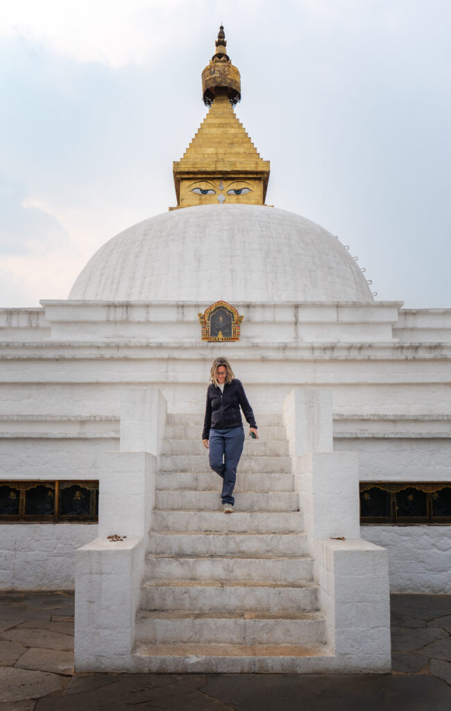 Estupa de Bután Pagoda en convento cerca de Punakha, Bután (Bhutan)