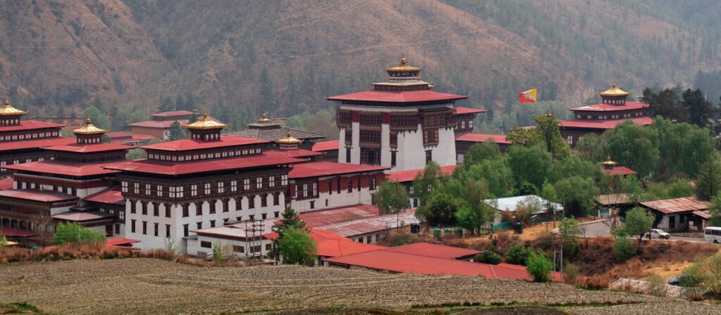 Edificio del Dzong de Timbu en Bután (Bhutan)